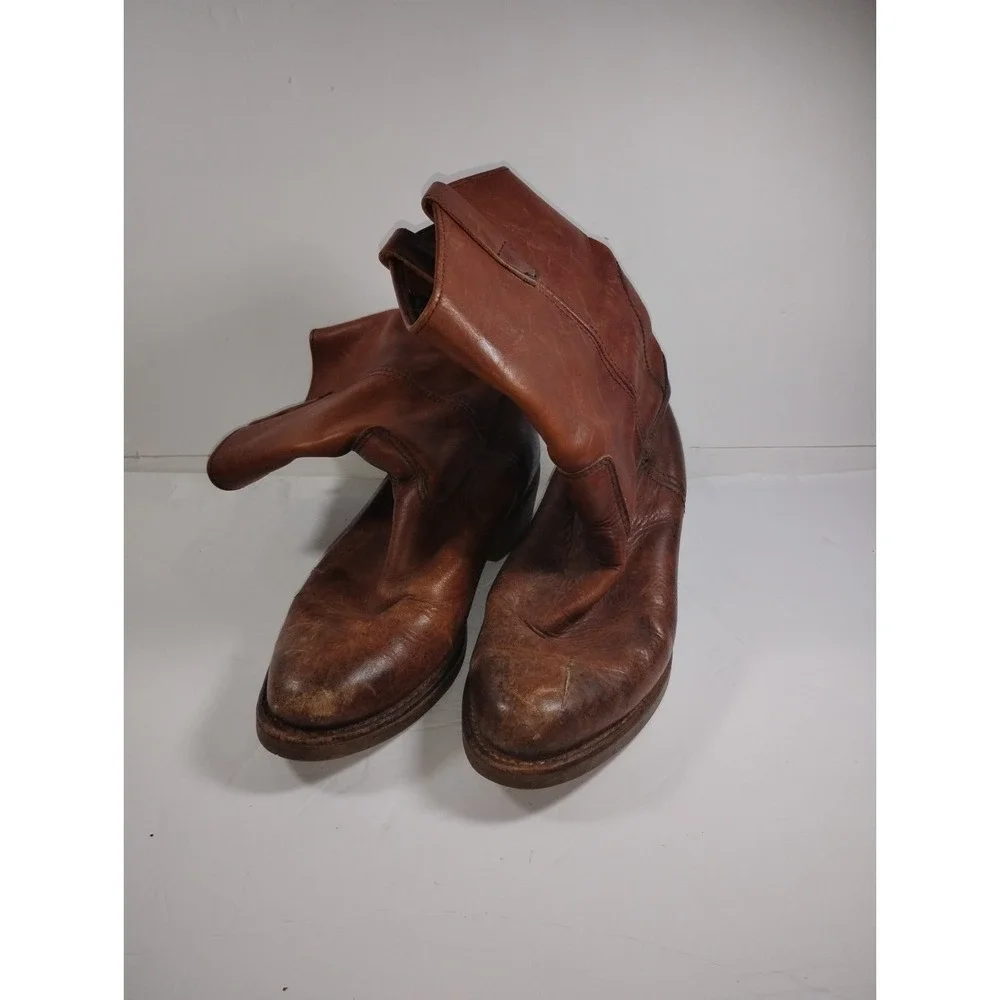 Lake Of The Woods Leather Boots Men's 10 D Brown Pull On Oil Resistant